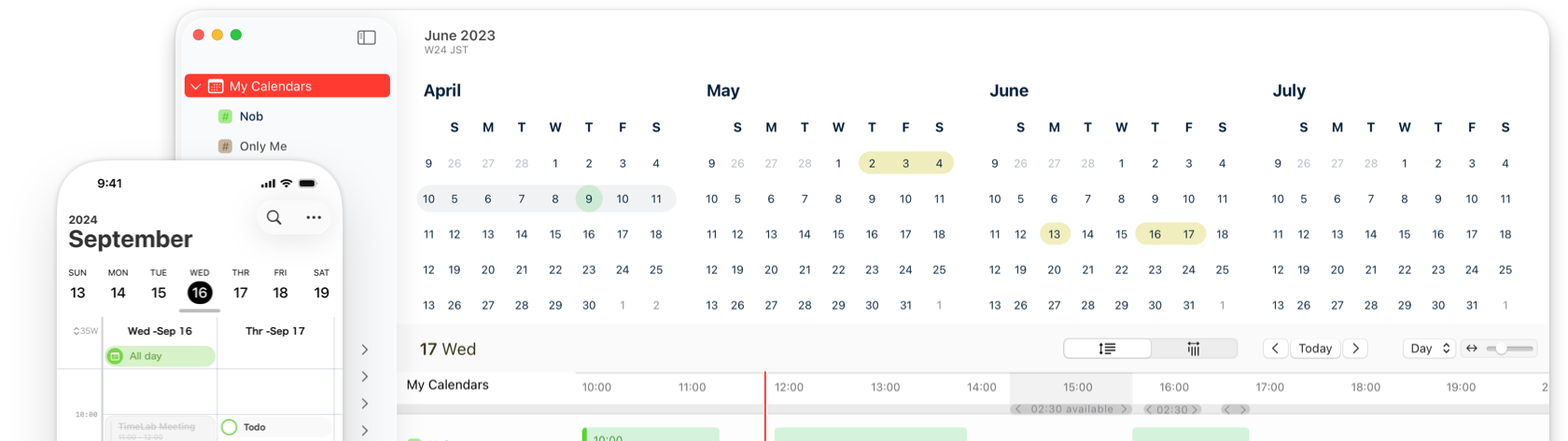 Calico calendar app view