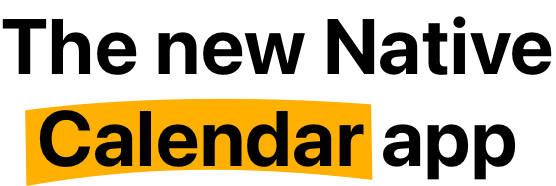 The new native calendar app